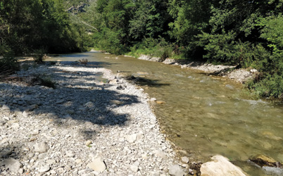 The Ouveze river at Mollans-sur-Ouveze